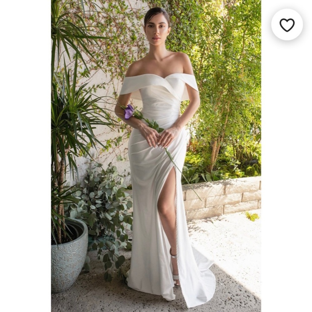 Off shoulder Bardot wedding dress gown
